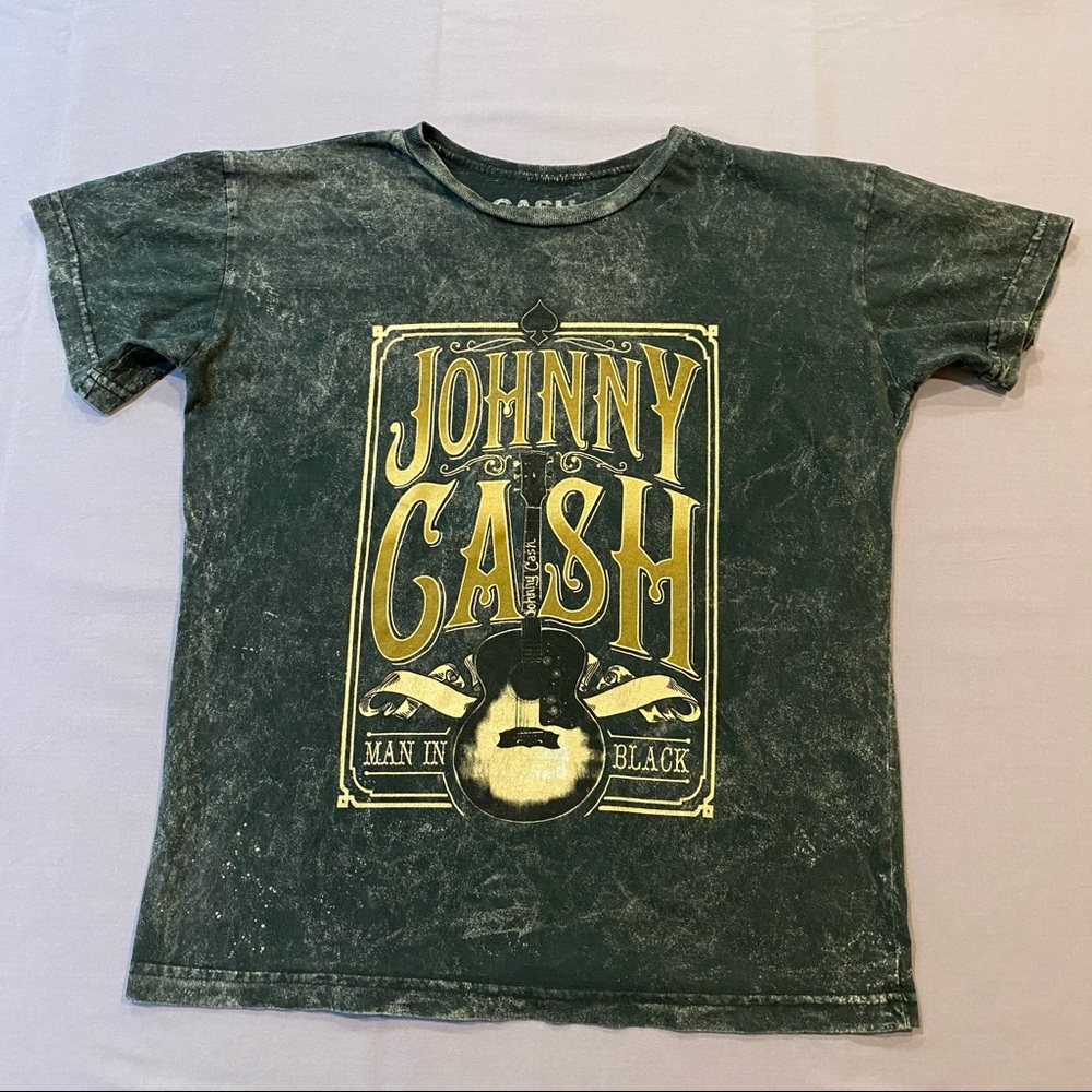 Johnny Cash Acid Wash Graphic Band Tee